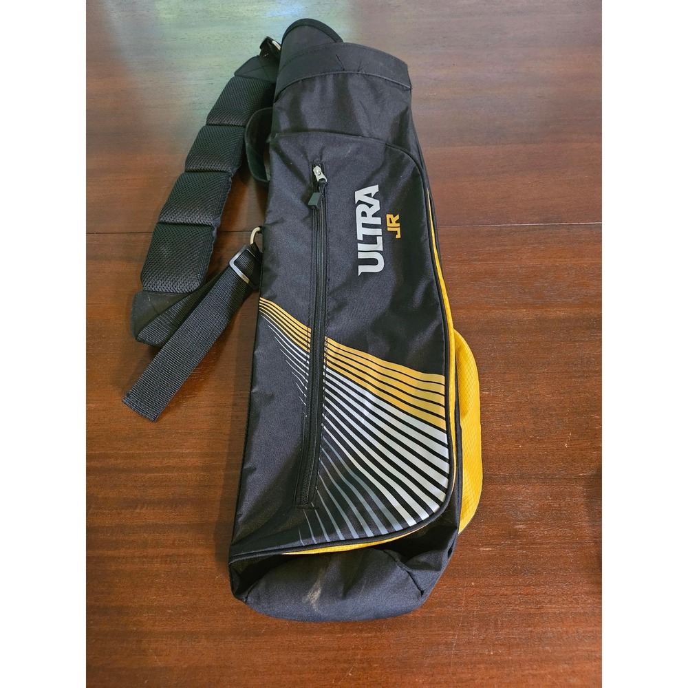 Wilson Ultra Jr Golf Bag Junior Small Black Yellow Carry Bag with Golf Balls